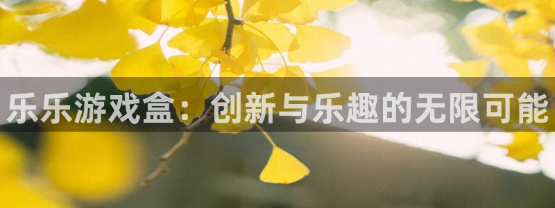 鼎点娱乐app下载|下载地址：乐乐游戏盒：创新与乐趣的无限可