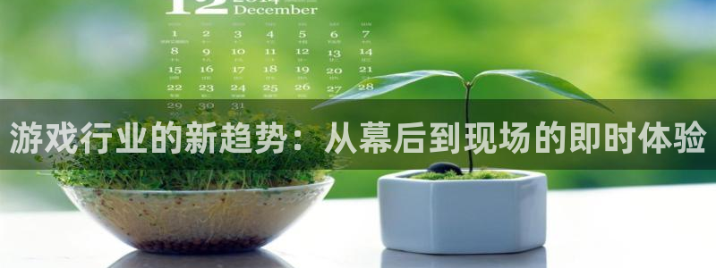 鼎点娱乐登陆：游戏行业的新趋势：从幕后到现场的即时体验